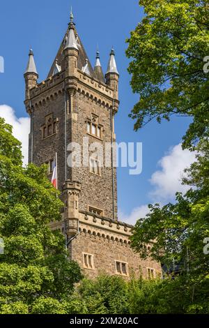 Der Wilhelmsturm, benannt nach Prinz Wilhelm I. von Orange, ist das heutige Wahrzeichen der Stadt Dillenburg, Hessen, Deutschland, Europa Stockfoto