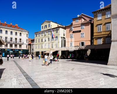 Narodni Trg oder Volksplatz in der Altstadt von Split Dalmatien Kroatien Stockfoto