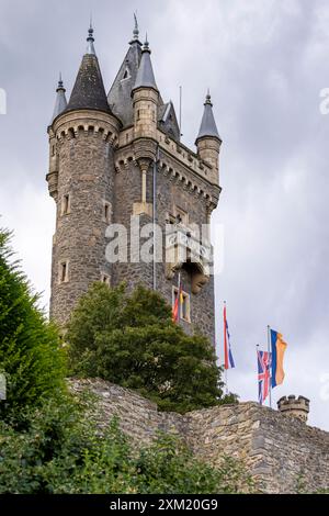 Der Wilhelmsturm, benannt nach Prinz Wilhelm I. von Orange, ist das heutige Wahrzeichen der Stadt Dillenburg, Hessen, Deutschland, Europa Stockfoto