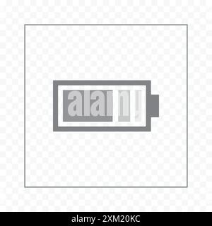 Niedriger Akkuladestand. Symbol zum Aufladen des Akkus. Ladestandsanzeige Stock Vektor