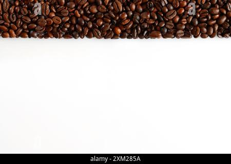 Kaffee Bohnen geröstet Hintergrund Vorlage Muster Stockfoto