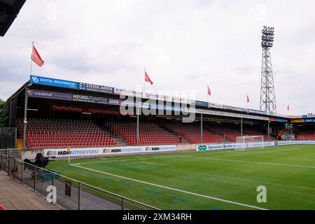 Deventer, Niederlande. Juli 2024. DEVENTER, Stadion de Adelaarshorst, 25.07.2024, Saison 2024/2025, Qualifikation für die UEFA Conference League. Während des Spiels Go Ahead Eagles - SK Brann, Stadionübersicht Credit: Pro Shots/Alamy Live News Stockfoto