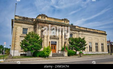 Das ehemalige United States Post Office and Federal Building ist ein historisches Gebäude in der Innenstadt von Zanesville, Ohio Stockfoto