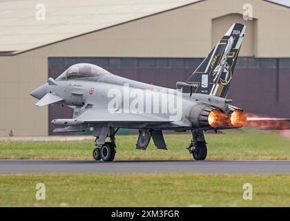Italienische Luftwaffe, Eurofighter Typhoon, während des Royal International Air Tattoo 2024 bei RAF Fairford, Cirencester, Vereinigtes Königreich, 20. Juli 2024 Stockfoto