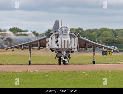 McDonnell Douglas EAV-8B Harrier II, Spanish Navy, während der Royal International Air Tattoo 2024 in der RAF Fairford, Cirencester, Großbritannien, 20. Juli 2024 Stockfoto