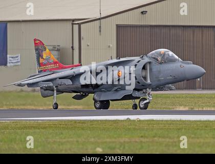 McDonnell Douglas EAV-8B Harrier II, Spanish Navy, während der Royal International Air Tattoo 2024 in der RAF Fairford, Cirencester, Großbritannien, 20. Juli 2024 Stockfoto