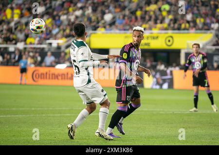 Columbus, Ohio, USA. Juli 2024. MLS-Mittelfeldspieler Hany Mukhtar von Nashville SC (27). Das MLS All-Star Game zwischen MLS und Liga MX im Lower.com Field. Quelle: Kindell Buchanan/Alamy Live News Stockfoto