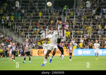 Columbus, Ohio, USA. Juli 2024. MLS-Verteidiger Thiago Martins vom New York City FC (13) führt den Ball während des MLS All-Star Game zwischen MLS und Liga MX im Feld Lower.com an. Quelle: Kindell Buchanan/Alamy Live News Stockfoto