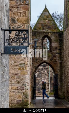 Touristengeschäft, Holyrood Palace, Edinburgh, Schottland, Großbritannien Stockfoto