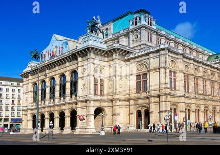 Wiener Staatsoper; Wiener Opernhaus an Ringstraße, österreich Stockfoto