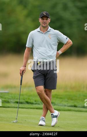 Juli 2024; JCB Golf & amp; Country Club, Rocester, Uttoxeter, England; LIV UK Golf League, Pro-am Day; Martin Kaymer The Cleeks GC auf dem 7. Green Stockfoto