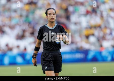 Marseille, Frankreich. Juli 2024. FRA, Paris, Olympische Spiele Paris 2024, 25. Juli 2024, Fußball, Frauen, Deutschland gegen Australien, in Marseille, im Stade Velodrome, Schiedsrichterin - Katia Itzel Gracia, Credit: HMB Media/Alamy Live News Stockfoto