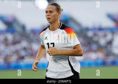 Marseille, Frankreich. Juli 2024. FRA, Paris, Olympische Spiele Paris 2024, 25. Juli 2024, Fußball, Frauen, Deutschland gegen Australien, in Marseille, im Stade Velodrome, Klara Buehl (Deutschland, 17), Credit: HMB Media/Alamy Live News Stockfoto