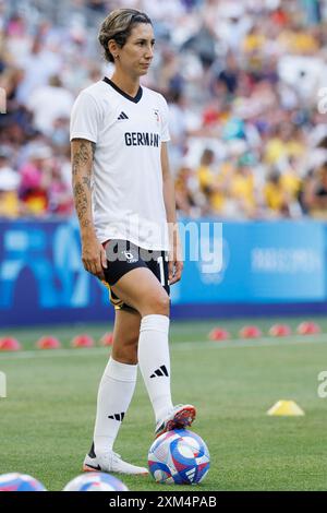 Marseille, Frankreich. Juli 2024. FRA, Paris, Olympische Spiele Paris 2024, 25. Juli 2024, Fußball, Frauen, Deutschland gegen Australien, in Marseille, im Stade Velodrome, Sara Doorsoun (Deutschland, 13), Credit: HMB Media/Alamy Live News Stockfoto