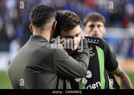 Kilmarnock, Großbritannien. Juli 2024. Edgaras Utkus von Cercle ist nach einem Fußballspiel zwischen dem schottischen Kilmarnock FC und dem belgischen Cercle Brugge am Donnerstag, dem 25. Juli 2024, in Kilmarnock, Schottland, zu sehen. BELGA FOTO TOM GOYVAERTS Credit: Belga Nachrichtenagentur/Alamy Live News Stockfoto