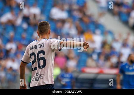 Posen, Polen. Juli 2024. Rafal Janicki (Gornik Zabrze) wurde während des PKO BP Ekstraklasa Spiels zwischen den Teams Lech Poznan und Gornik Zabrze im Enea Stadion gesehen. Lech Poznan vs Gornik Zabrze (Endpunktzahl 2:0) (Foto: Maciej Rogowski/SOPA Images/SIPA USA) Credit: SIPA USA/Alamy Live News Stockfoto