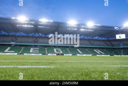 25. Juli 2024; Stadion der polnischen Armee, Warschau, Polen; UEFA Europa Conference League Fußball, 1. Leg, 2. Qualifikationsrunde, Legia Warszawa gegen Caernarfon Town; Legia Warschau leeres Stadion vor dem Auftakt Stockfoto