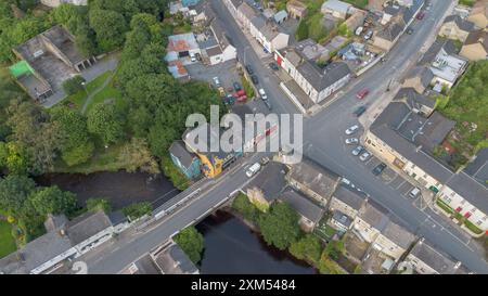 Newport Town im County Tippearrary aus Vogelperspektive. Stockfoto