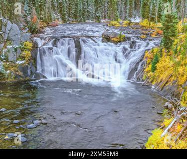 Lewis fällt auf den Lewis River im Herbst im Yellowstone-Nationalpark, wyoming Stockfoto