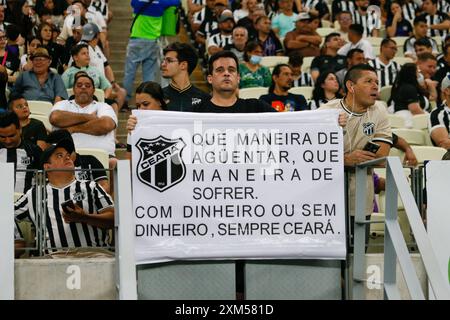 Fortaleza, Brasilien. Juli 2024. CE - FORTALEZA - 07/25/2024 - BRASILEIRO B 2024, CEARA x BOTAFOGO-SP - Fans während eines Spiels zwischen Ceara und Botafogo-SP im Stadion Arena Castelao für die brasilianische B 2024 Meisterschaft. Foto: Baggio Rodrigues/AGIF Credit: AGIF/Alamy Live News Stockfoto