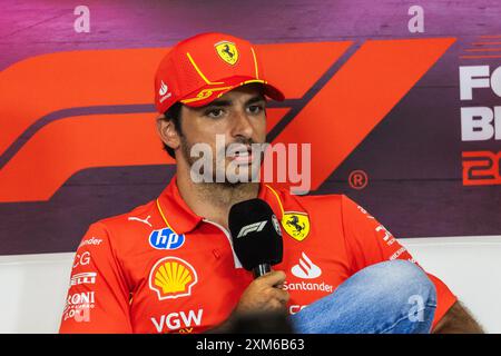 Circuit de Spa-Francorchamps, Stavelot, Belgien. 25.Juli 2024; Carlos Sainz Jr aus Spanien und Scuderia Ferrari während des Grand Prix von Belgien Credit: Jay Hirano/AFLO/Alamy Live News Stockfoto