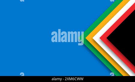 Abstrakter farbiger Hintergrund für die Olympischen Spiele. Geometrische Formen in olympischen Farben - Rot, Grün, Orange, Blau, Schwarz und weiß. Vektorflagge für spo Stock Vektor