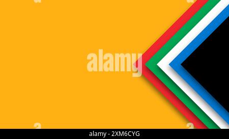 Abstrakter farbiger Hintergrund für die Olympischen Spiele. Geometrische Formen in olympischen Farben - Rot, Grün, Orange, Blau, Schwarz und weiß. Vektorflagge für spo Stock Vektor