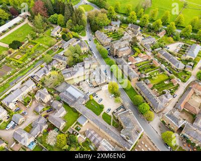 Ripley Village, North Yorks, von oben Stockfoto