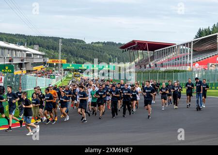 Stavelot, Belgien, 25. Juli 2024, Pierre Gasly, aus Frankreich, tritt für Alpine an. Der Aufstand, Runde 14 der Formel-1-Meisterschaft 2024. Quelle: Michael Potts/Alamy Live News Stockfoto