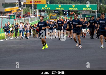 Stavelot, Belgien, 25. Juli 2024, Pierre Gasly, aus Frankreich, tritt für Alpine an. Der Aufstand, Runde 14 der Formel-1-Meisterschaft 2024. Quelle: Michael Potts/Alamy Live News Stockfoto