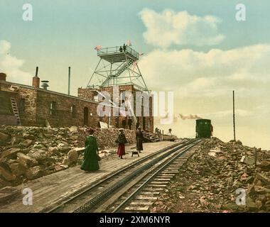 Der Gipfel des Pike's Peak - 1901 Stockfoto