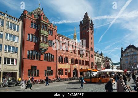 Rathaus, Basel, Kanton Basel-Stadt, Schweiz Stockfoto