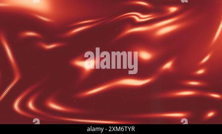 Hintergrund mit dunkelorangefarbener, körniger Textur. Abstrakte, lebendige Wellenform für Header- oder Banner-Werbeaktionen. Schwarzer Hintergrund. Lautes, breites Bannerkopfdesign für soziale Medien und Websites. Stockfoto