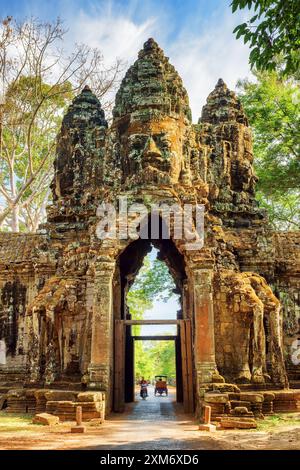 Tor zum antiken Angkor Thom in Siem Reap, Kambodscha Stockfoto