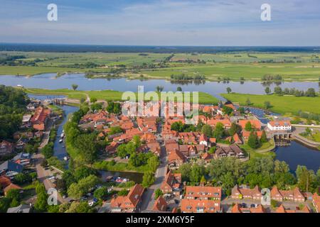 Blick auf die Altstadt von Hitzacker an der Elbe, Sommer, Niedersachsen, Deutschland Stockfoto