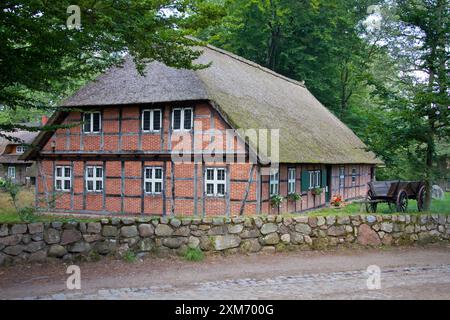 DAT ole Huus, Heidemuseum, Wilsede, Lüneburger Heide, Niedersachsen, Deutschland Stockfoto