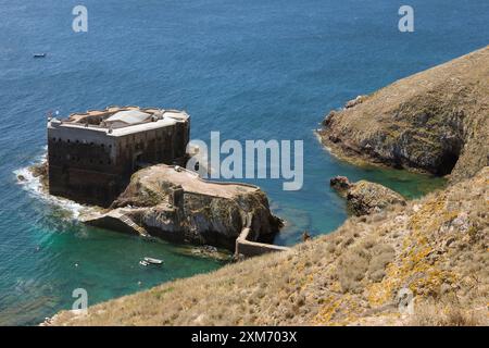 Fort von Sāo João Baptista, Berlenga Grande auf den Berlengas-Inseln, Portugal Stockfoto