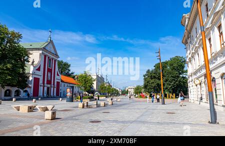 24. Juli 2024 Lublin Polen. Foto von der Reise. Stadtarchitektur Stockfoto