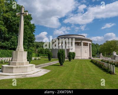 Berks Cemetery Extension und Ploegsteert Memorial to the Vermissten Stockfoto