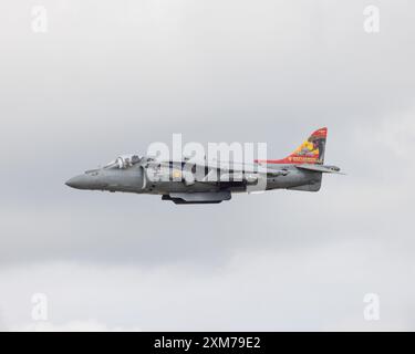 McDonnell Douglas AV-8s Matador Harrier II von 9 Esquadrilla von der spanischen Marine, der 2024 beim Royal International Air Tattoo flog Stockfoto