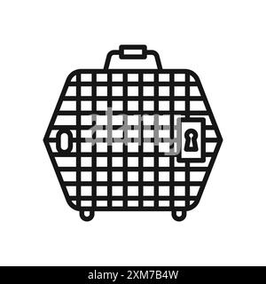 Resock Animals Icon Black Line Art Vektor in schwarz-weiß Umriss Set Sammlung Zeichen Stock Vektor