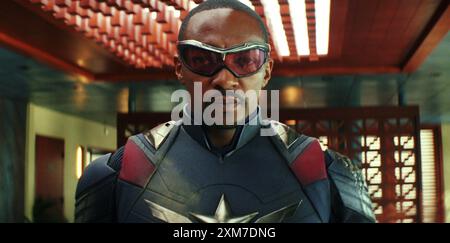 Captain America: Tapferer Anthony Mackie In Der Neuen Welt Stockfoto