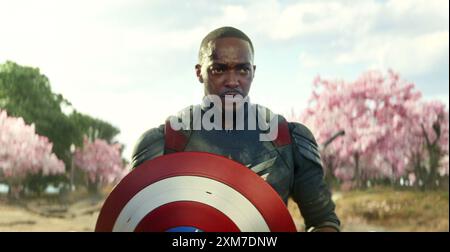 Captain America: Tapferer Anthony Mackie In Der Neuen Welt Stockfoto