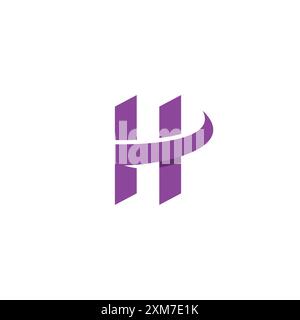 Logo-Vektor des Buchstaben H. Symbol „Initial H“ Stock Vektor