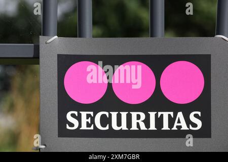 Securitas ist eine Gruppe für Überwachung, Beratung und Untersuchung von Sicherheitsdiensten mit Sitz in Schweden. Die Gruppe beschäftigt 300.000 Mitarbeiter in über 60 Ländern Stockfoto