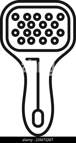 Elektronisches Hautreinigungsgerät entfernt Schmutz und Öl für eine Tiefporenreinigung Stock Vektor