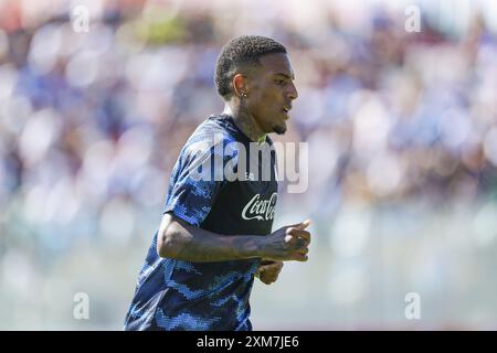 Napolys italienischer Mittelfeldspieler Michael Folorunsho während des Trainingscamps 2024-25 in Castel Di Sangro in den Abruzzen. Stockfoto