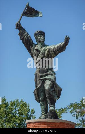 Ungarn, Budapest, Hauptmann Ostapenko Statue im Memento Park. Szoborpark oder Memento Park ist ein Freilichtmuseum in Budapest, Ungarn, das monu gewidmet ist Stockfoto