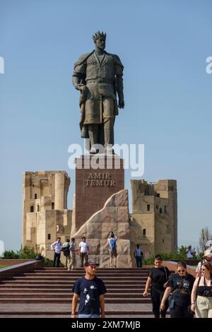 Statue von Amir Temur in Shahrisabz, Usbekistan Stockfoto