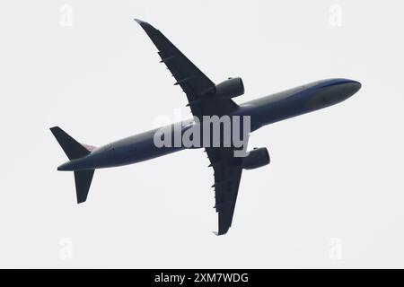 Chiangmai, Thailand - 26. Juli 2024: B-18108 Airbus A321 von China Airline. Fahren Sie vom Flughafen Chiangmai nach taipei Taiwan. Stockfoto